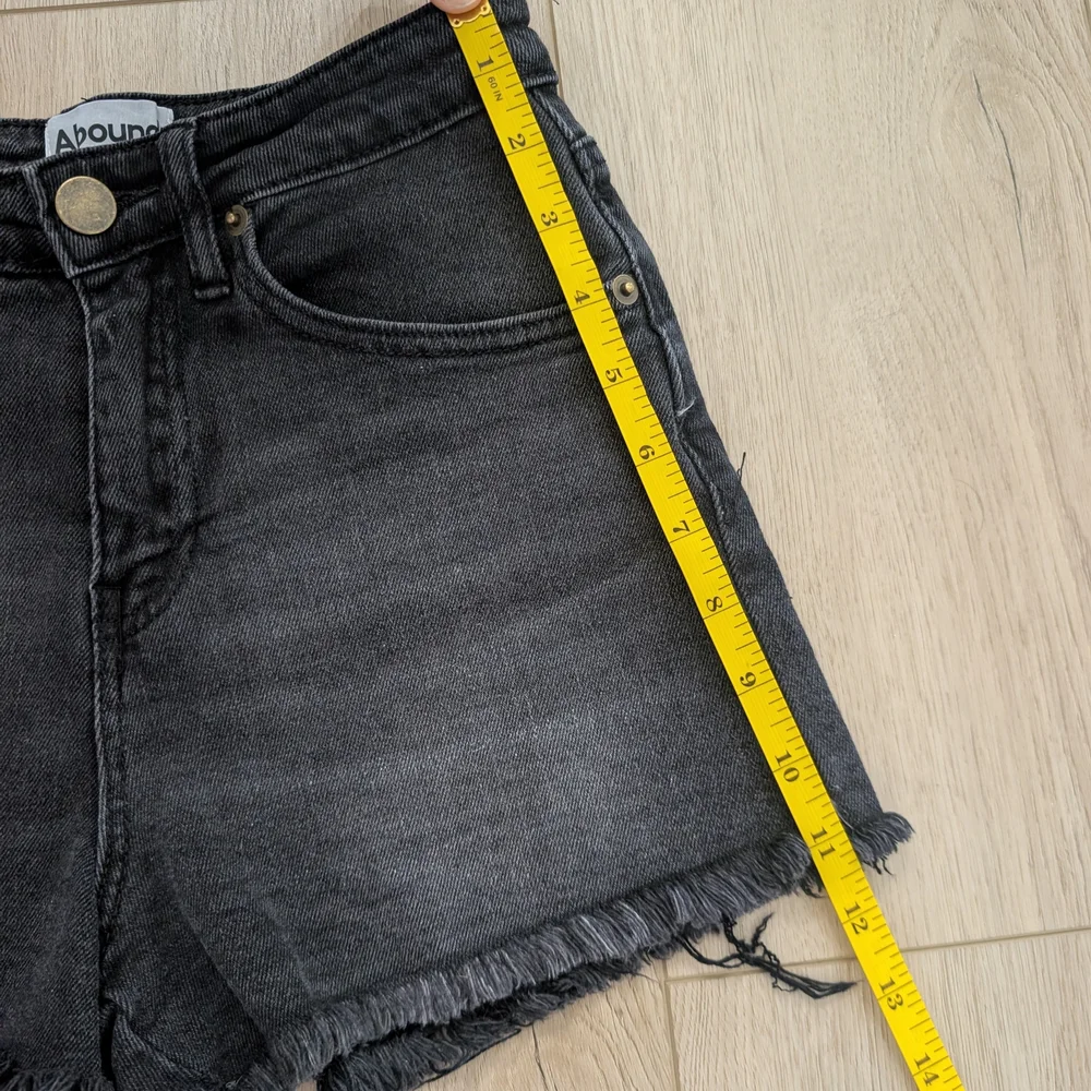 Abound Black Distressed Denim Shorts